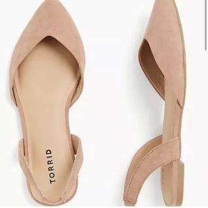 Torrid Blush pointed Flats Mule Wide Widths